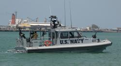 US Navy vessel in Djibouti Harbor